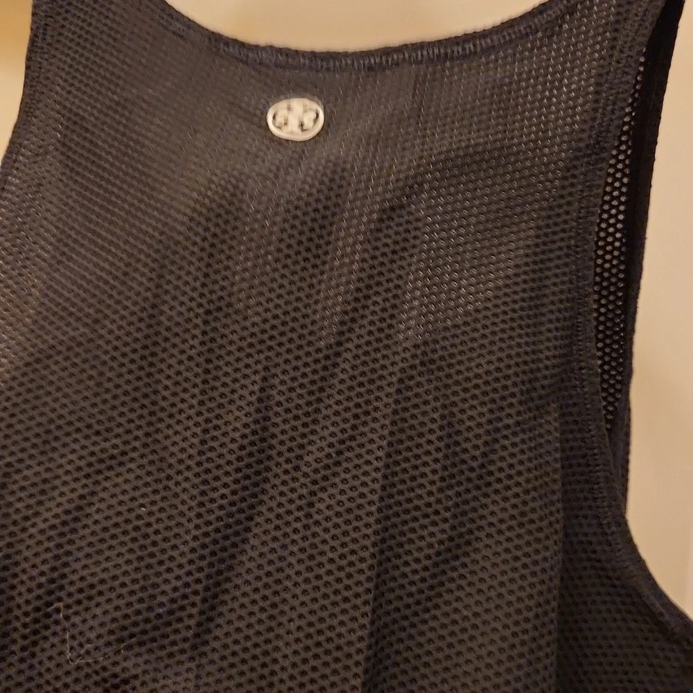NWT Tory Burch Tory Sport Reflective Stripe Mesh Tank in XL Sport Black - Picture 11 of 15
